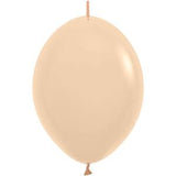 Sempertex 12" Pastel Matte Malibu Peach Link-O-Loon Latex Balloons (50ct)