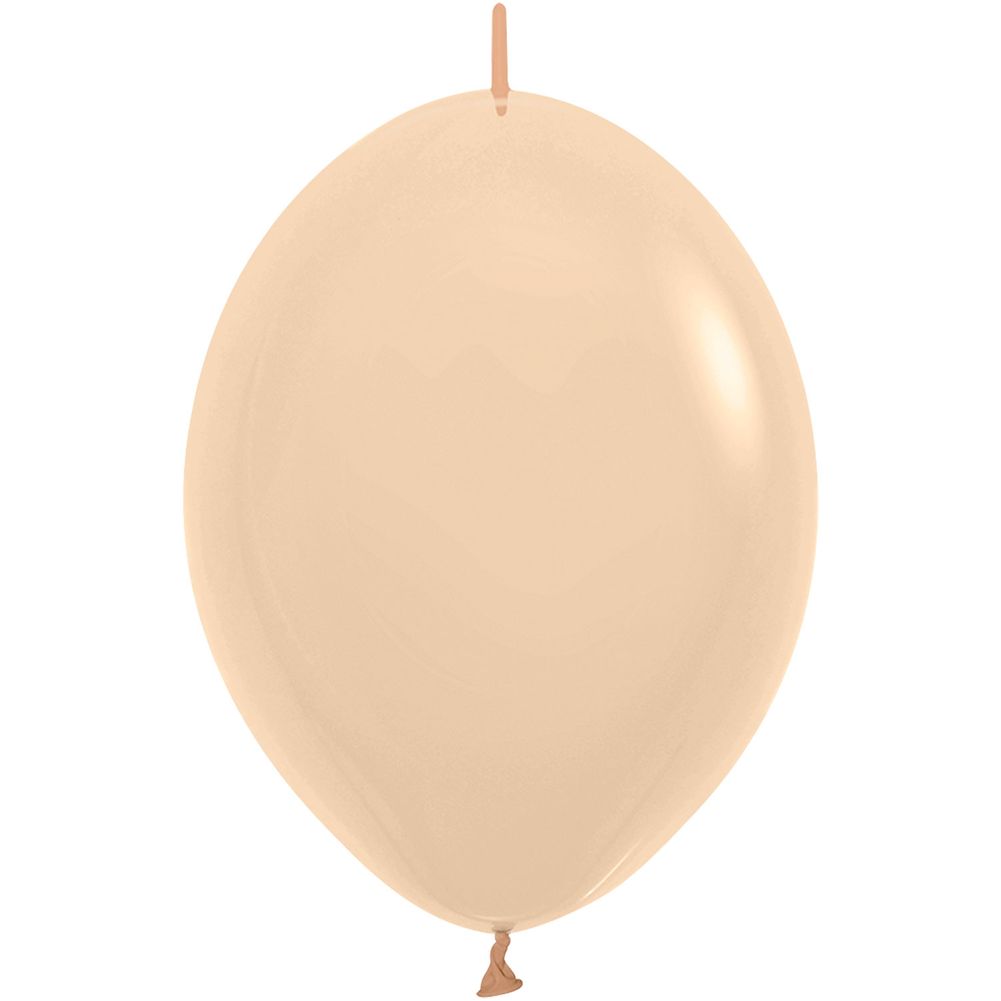 Sempertex 12" Pastel Matte Malibu Peach Link-O-Loon Latex Balloons (50ct)
