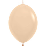 Sempertex 12" Pastel Matte Malibu Peach Link-O-Loon Latex Balloons (50ct)
