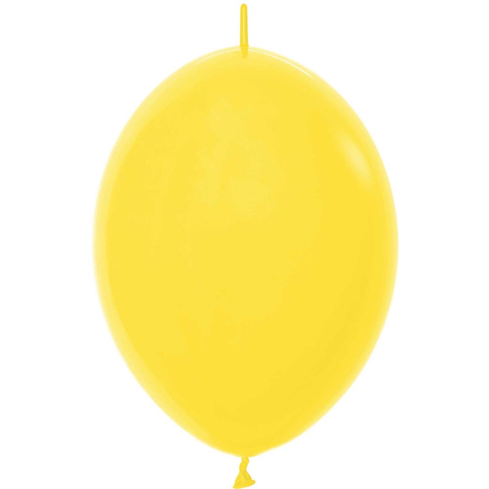 Sempertex 6" Fashion Yellow Link-O-Loon Latex Balloons (50ct)