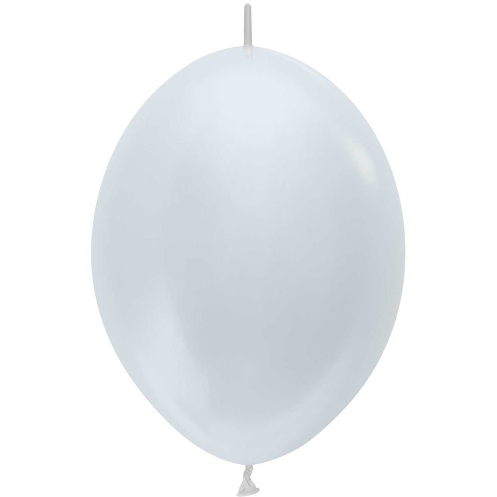 Sempertex 6" Pearl White Link-O-Loon Latex Balloons (50ct)