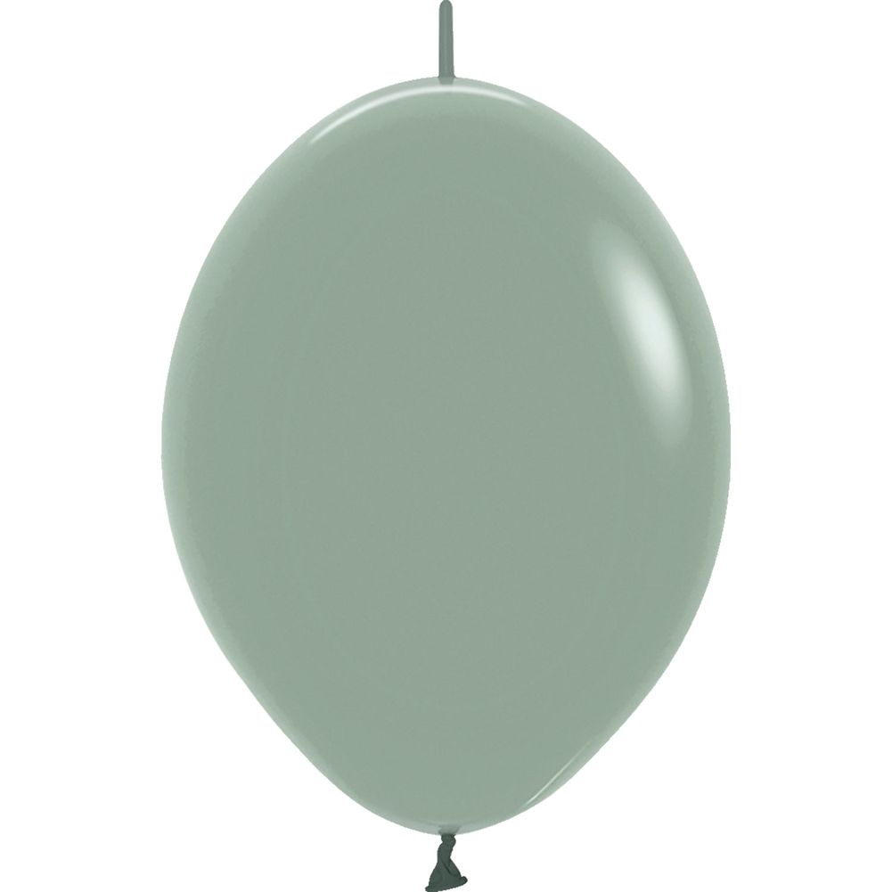 Sempertex 6" Pastel Dusk Laurel Green Link-O-Loon Latex Balloons (50ct)