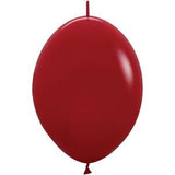 Sempertex 6" Deluxe Imperial Red Link-O-Loon Latex Balloons (50ct)