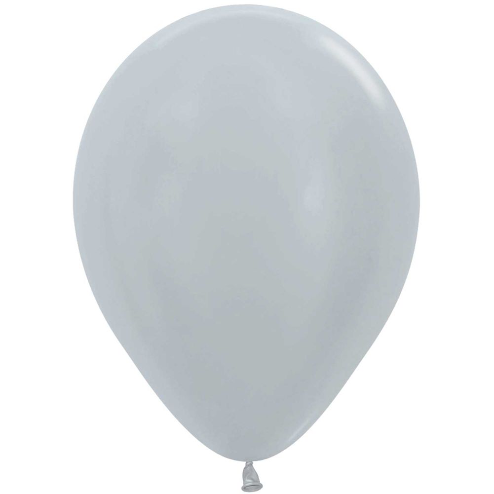 Sempertex 18" Metallic Silver Latex Balloons (25ct)