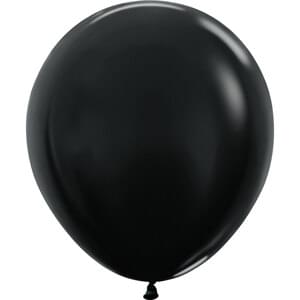 Sempertex 18" Metallic Black Latex Balloons (25ct)