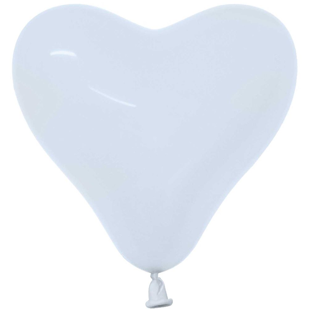 6" FASHION WHITE HEART BETALLATEX