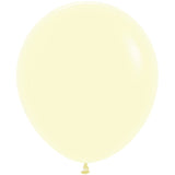 Sempertex 18" Pastel Matte Yellow Latex Balloons (25ct)