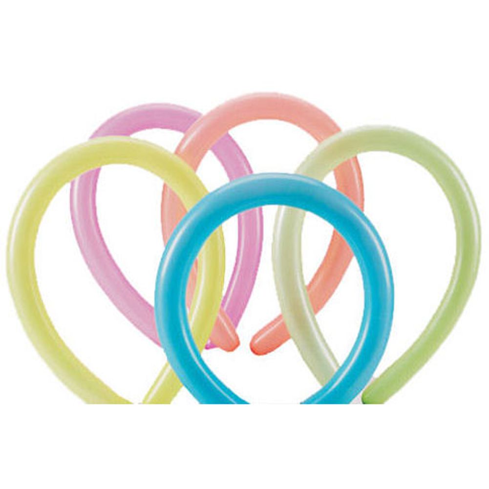 Sempertex 260B Neon Assortment Tying Balloons Latex Balloons (100ct)