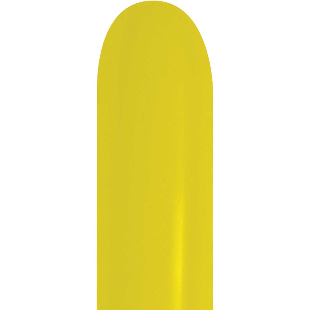 Sempertex 260 Metallic Yellow Latex Balloons (50ct)