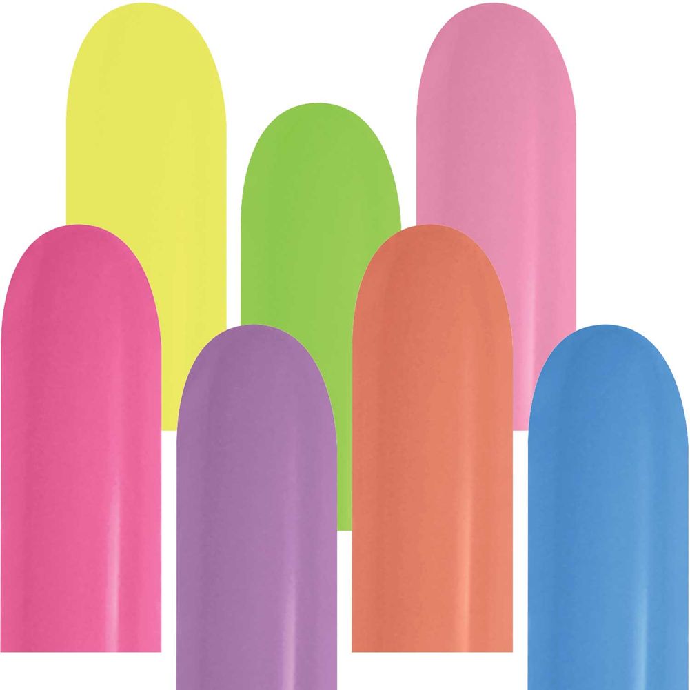 Sempertex 260 Neon Assorted Latex Balloons (50ct)