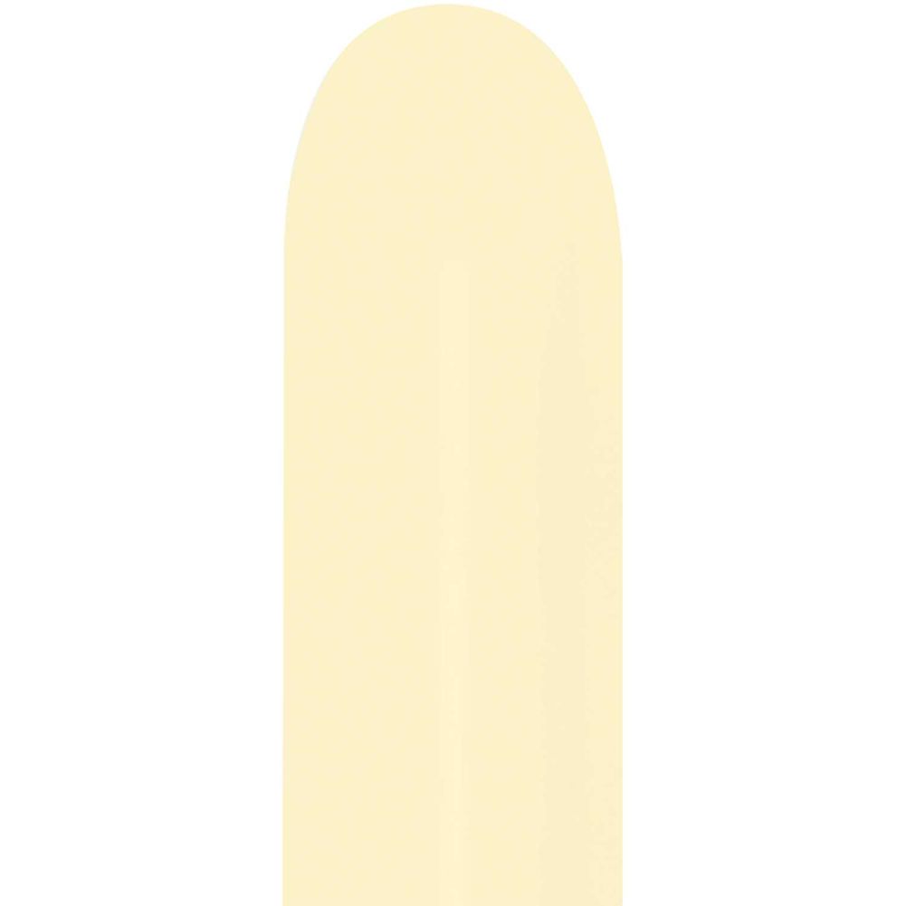 Sempertex 260 Pastel Matte Yellow Latex Balloons (50ct)