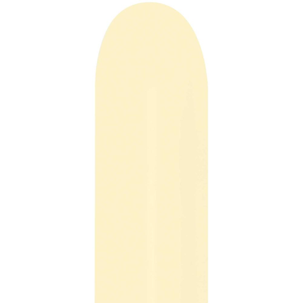 Sempertex 260 Pastel Matte Yellow Latex Balloons (50ct)