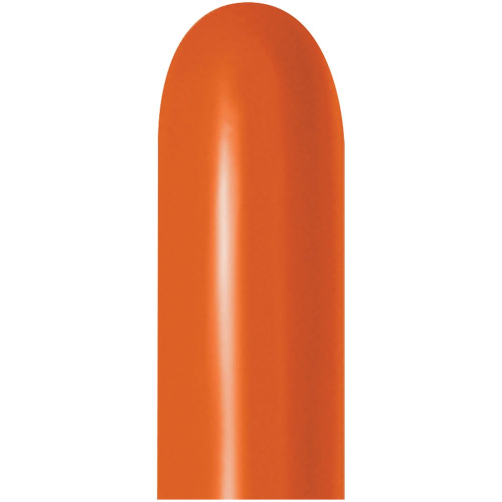Sempertex 260 Deluxe Sunset Orange Latex Balloons (50ct)