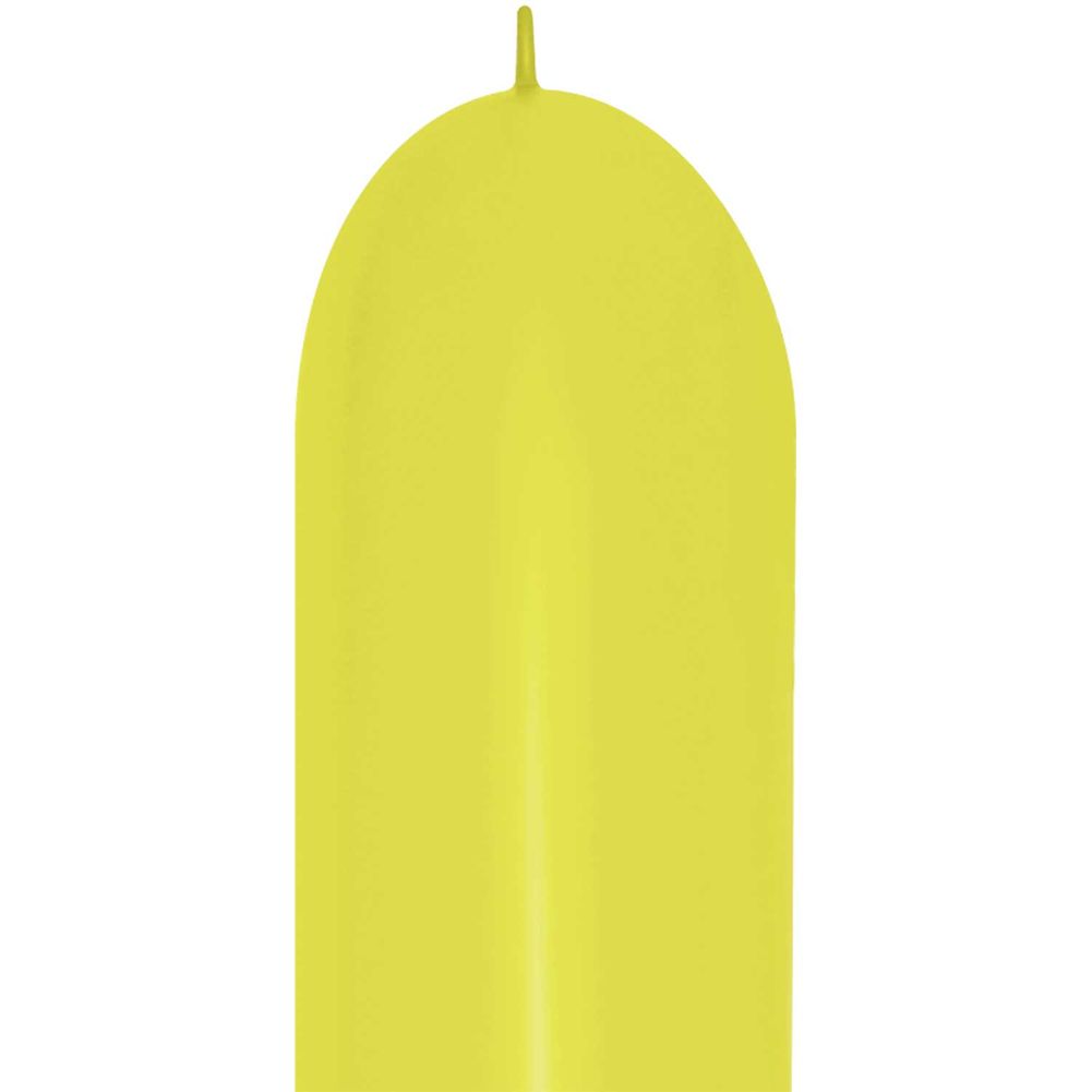 Sempertex 660 Neon Yellow Link-O-Loon Latex Balloons (50ct)