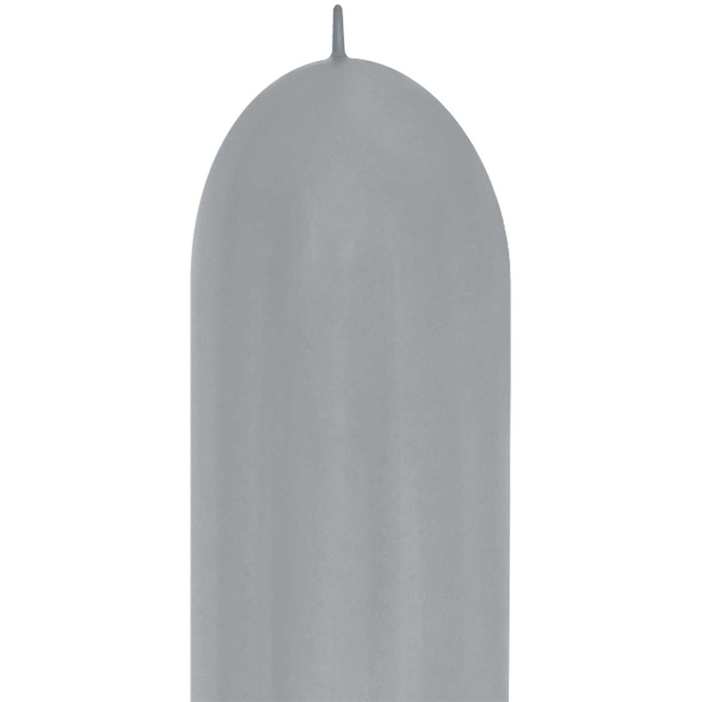 Sempertex 660 Metallic Silver Link-O-Loon Latex Balloons (50ct)