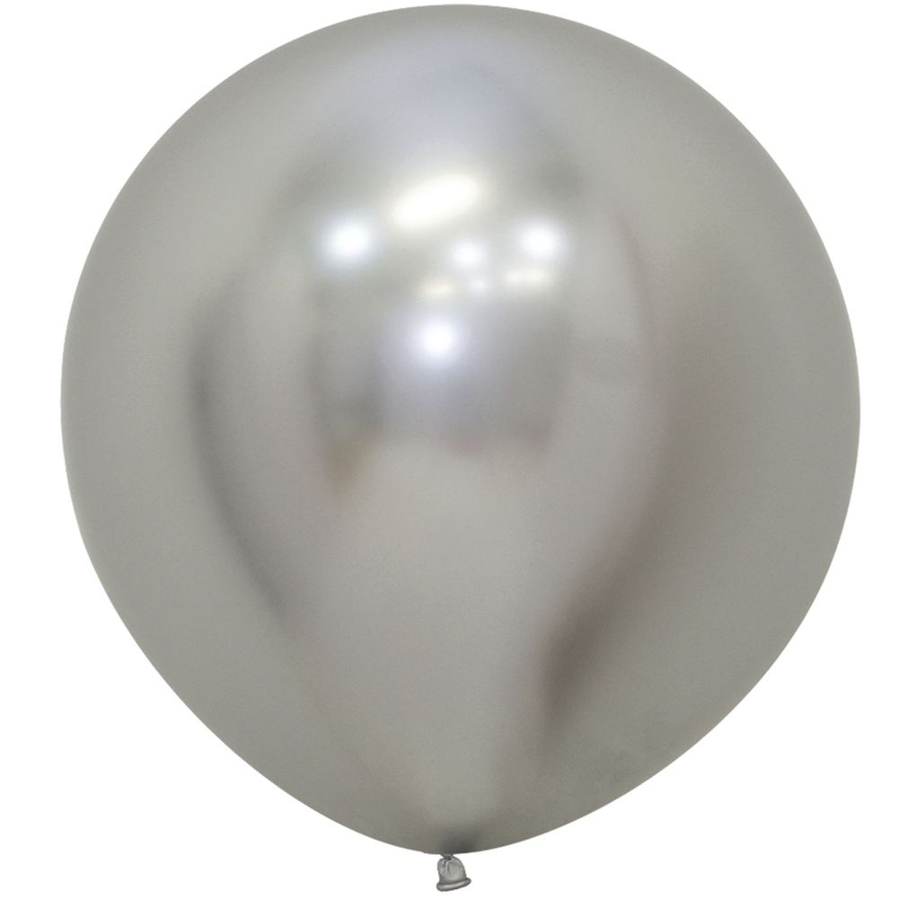 Sempertex 24" Reflex Silver Latex Balloons (10ct)