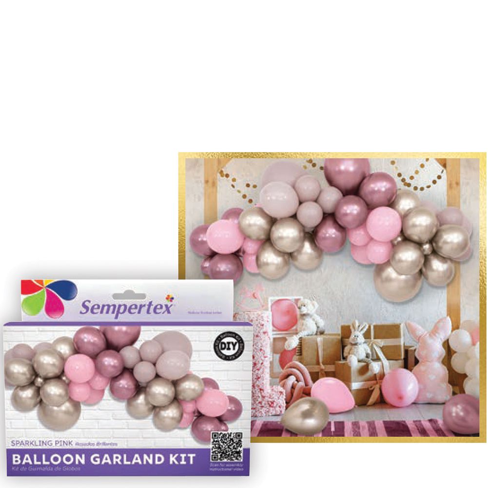 Sparkling Pink Balloon Garland Kit