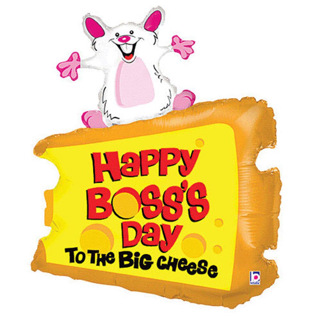 30" Big Cheese Boss Helium Shape
