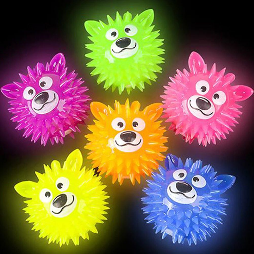 2" Light-up Spiky Bear Ball (12ct)