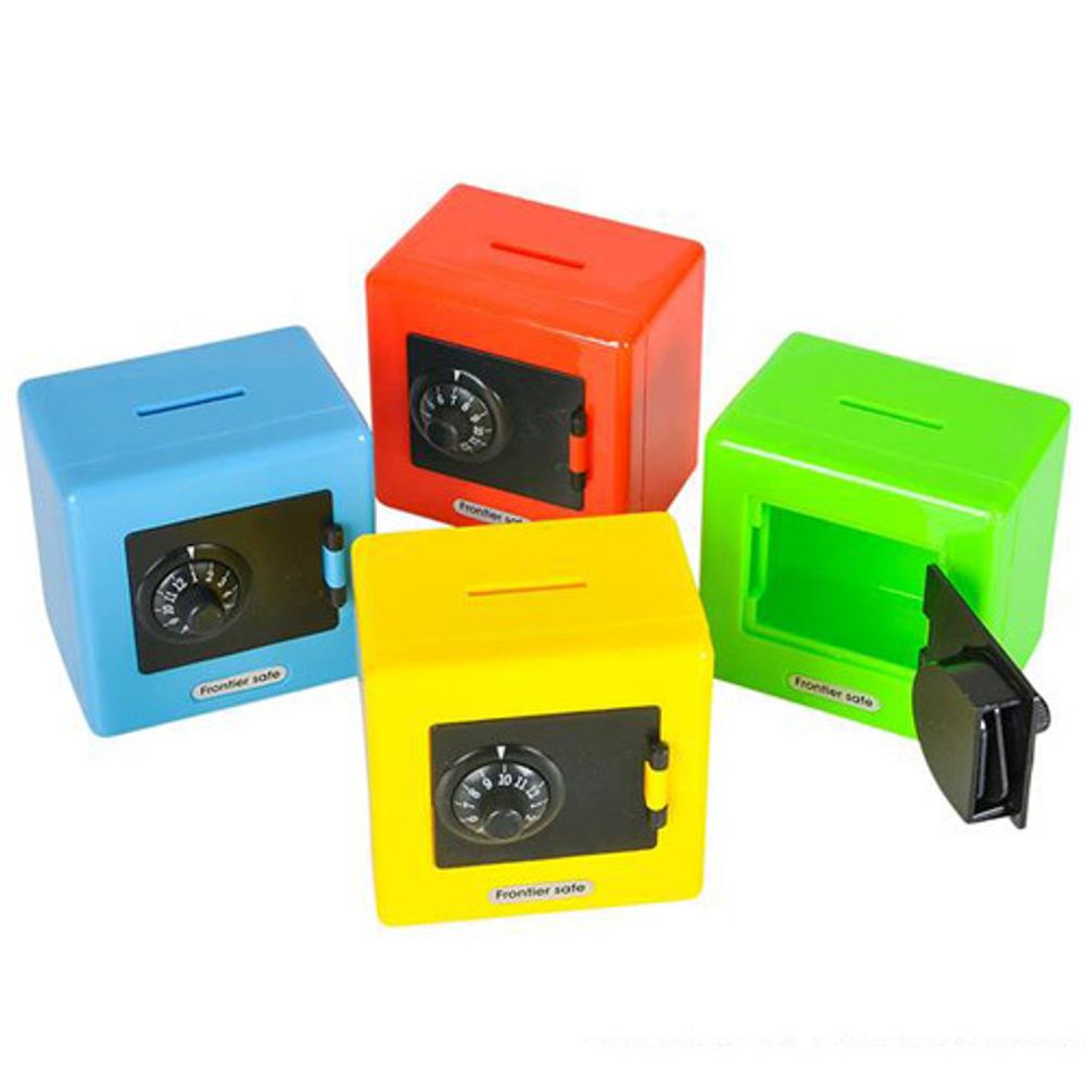 3.5" Plastic Combination Safe Bank (12ct)