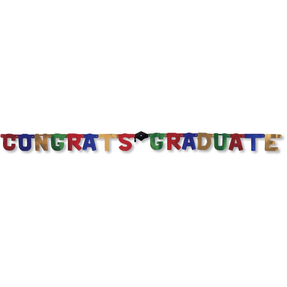 Jointed Banner, 8" Large, Congrats Grad