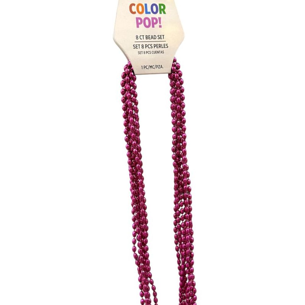 Pink 30 inch 8ct Oval Beads