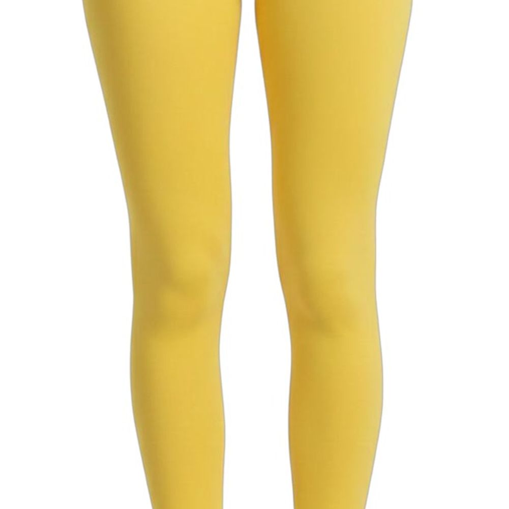 Yellow Adult Footless Tights