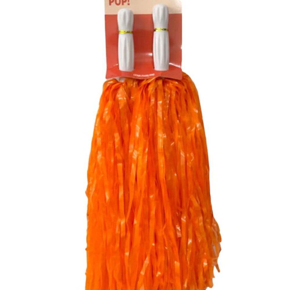 Orange Pom-poms, 2ct
