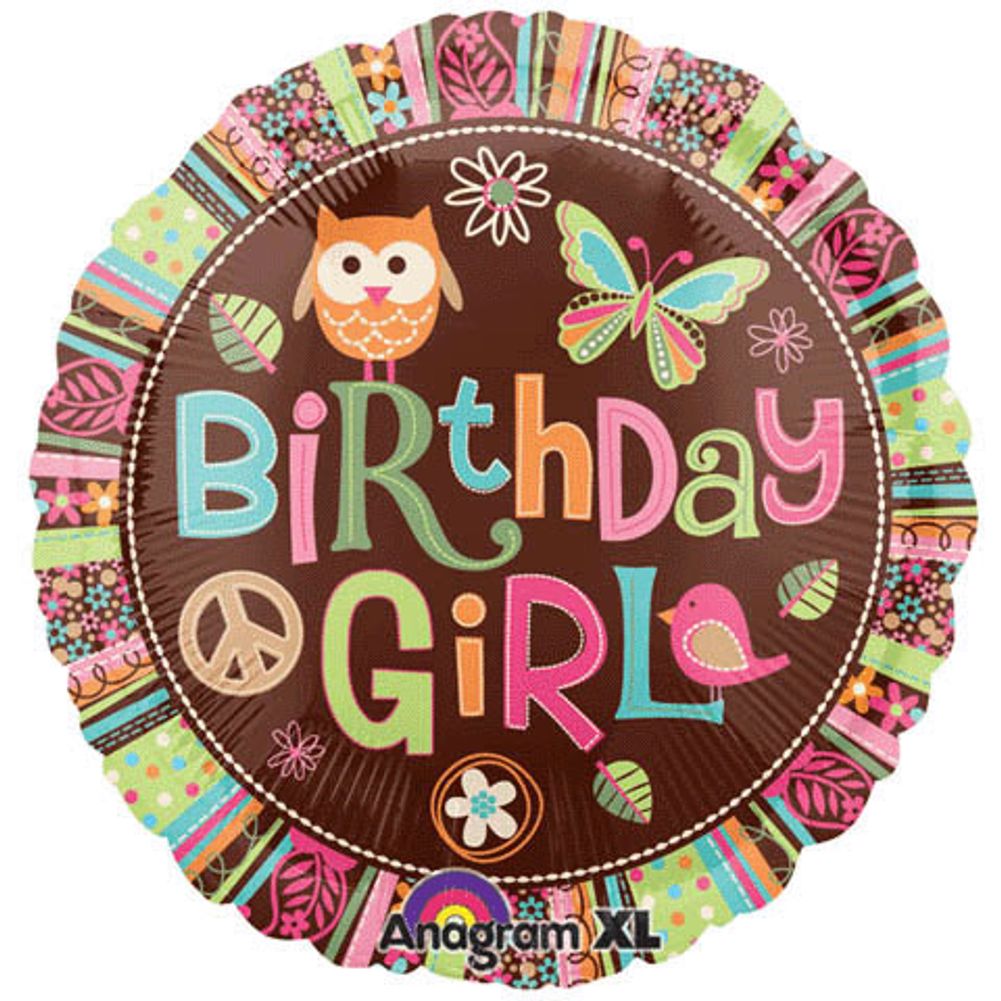 18" Hippie Chick Bday Flat