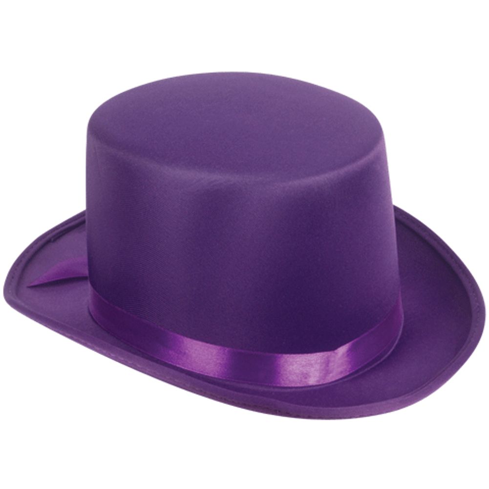 Purple Satin Top Hat
