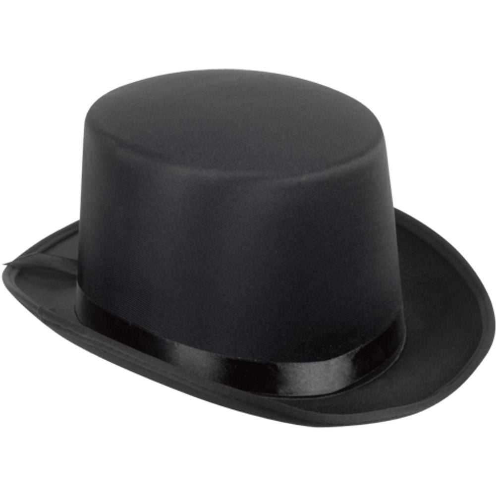 Black Satin Top Hat