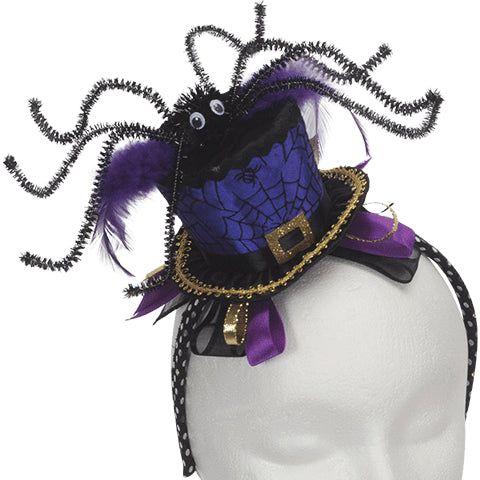 Mini Top Hat with Spider Headband