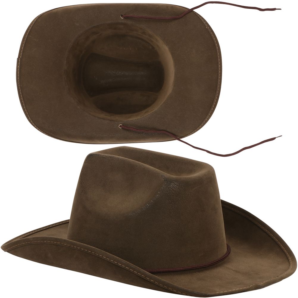 Adult Felt Flock Fabric Cowboy Hat
