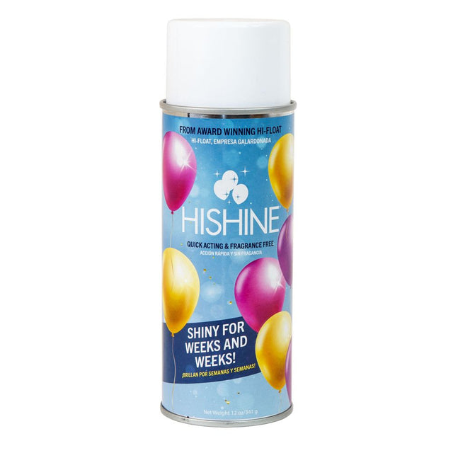 HI-SHINE Balloon Aerosol Spray for glossy latex balloon decorations and party décor