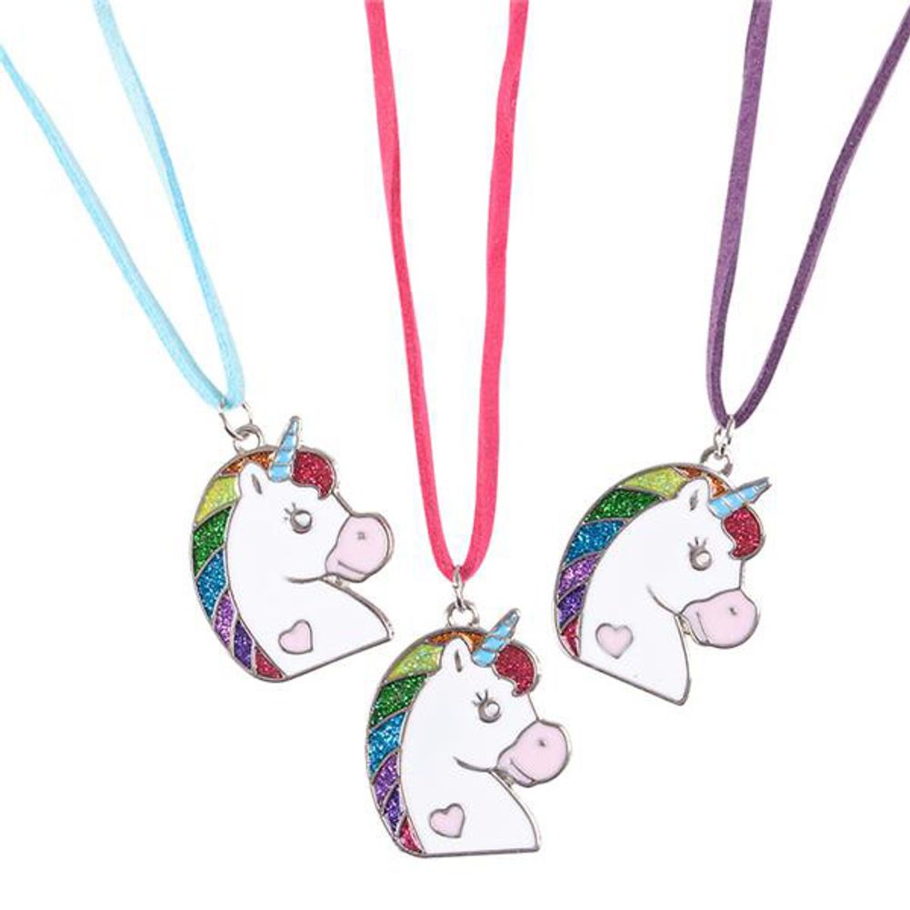 16" Glitter Unicorn Necklace (12ct)