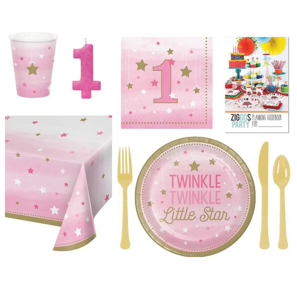 One Little Star Girl Value Party Pack for 8