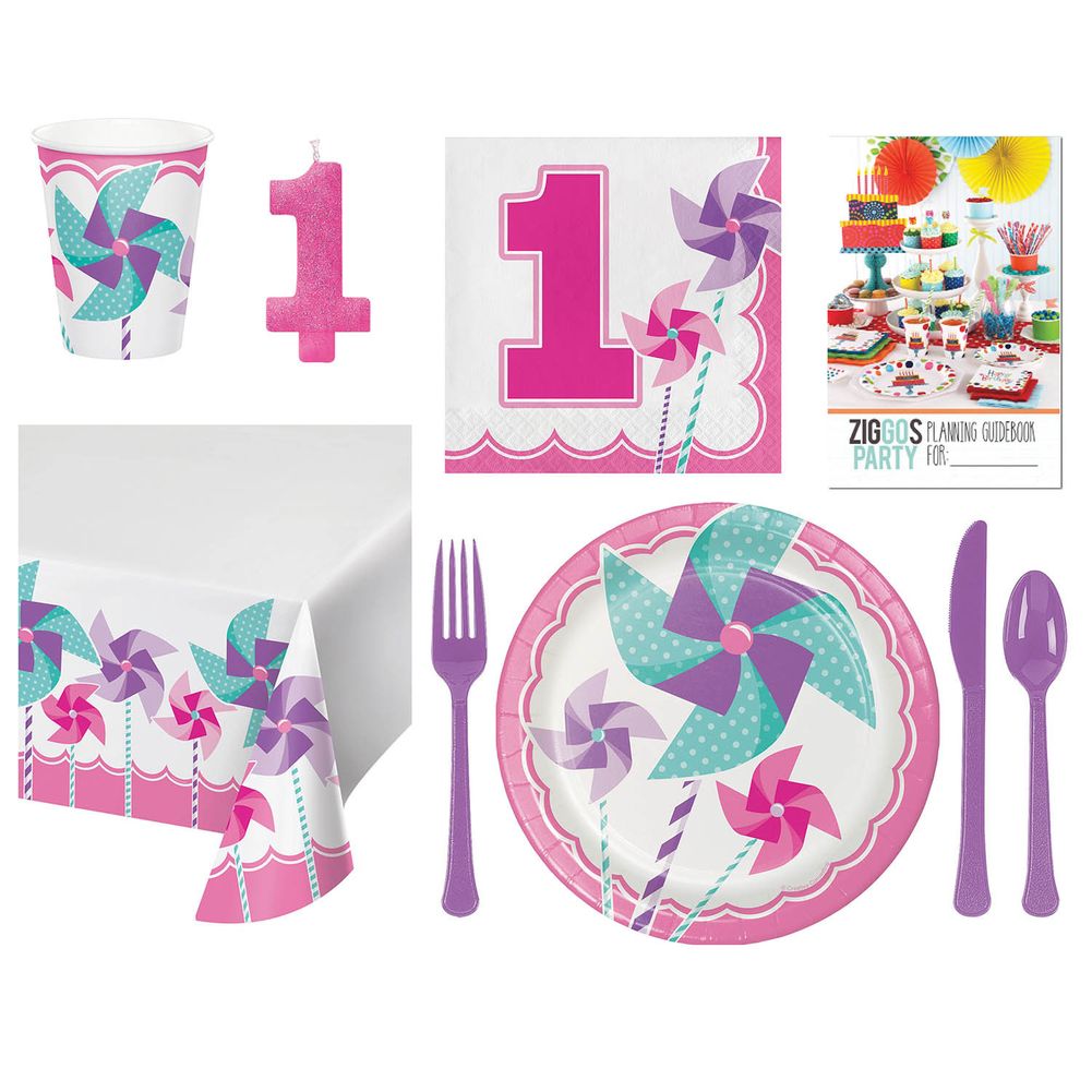 Turning One Girl Value Party Pack for 8