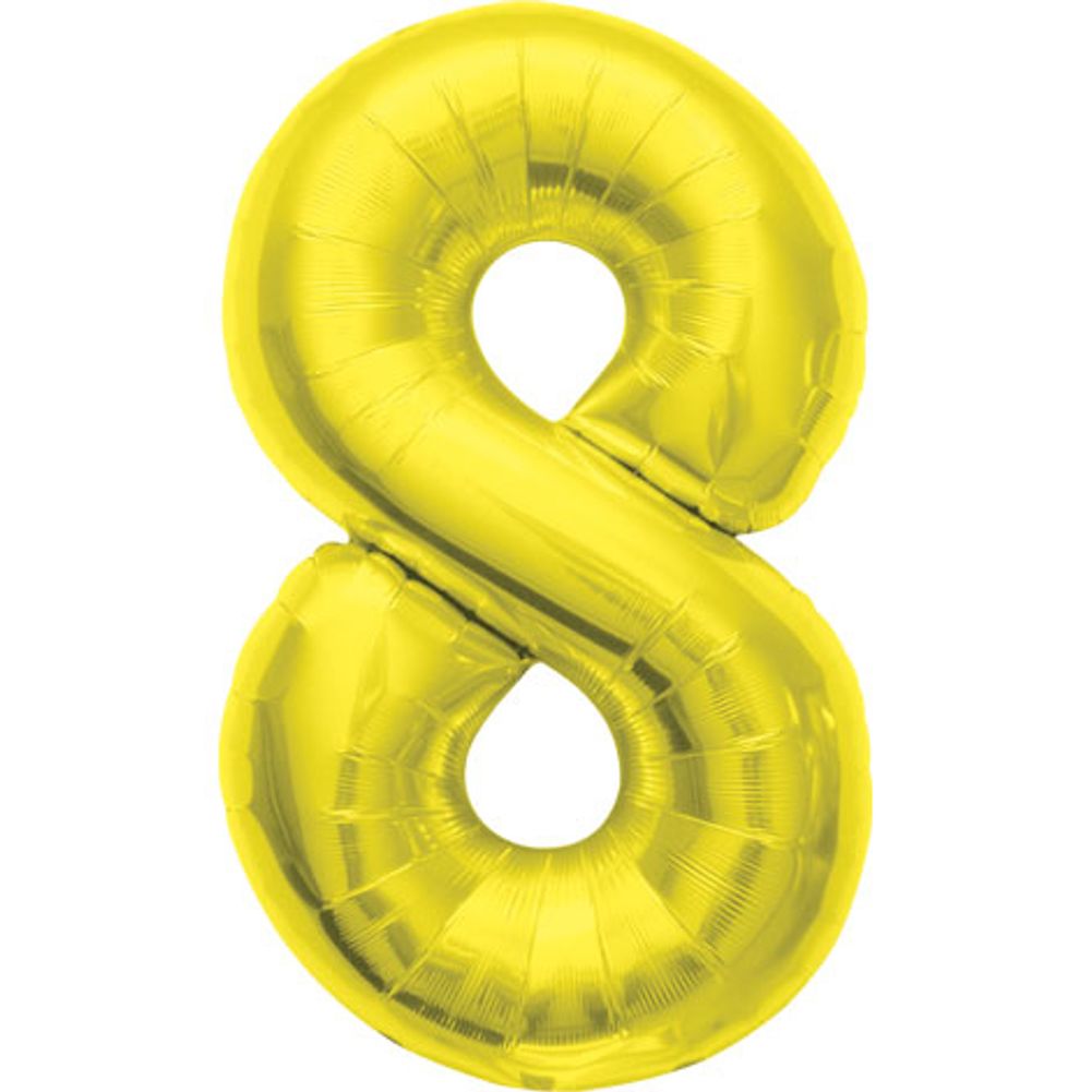 34" Number 8 Gold