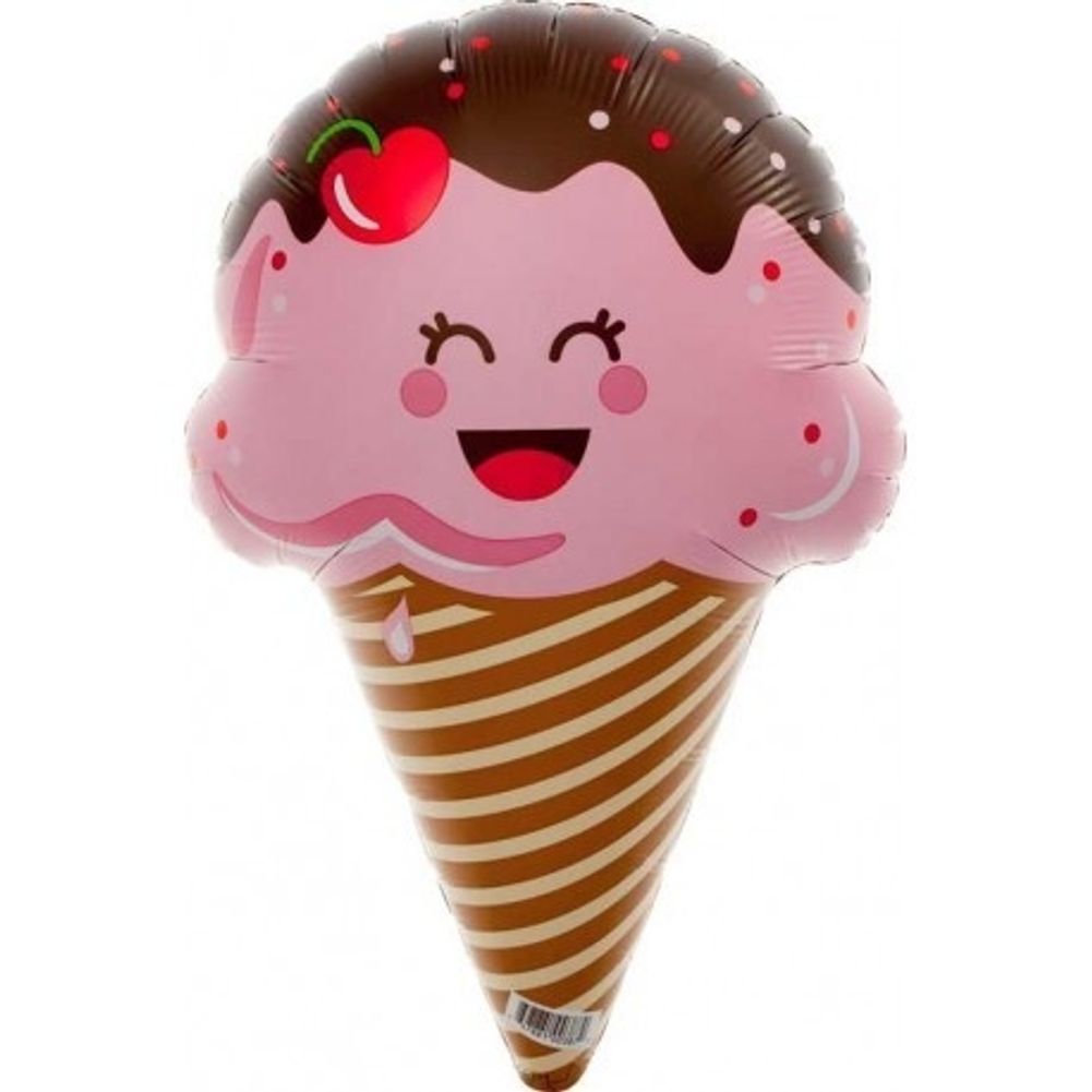 14" Air-Filled Balloon - Ice Cream Cone