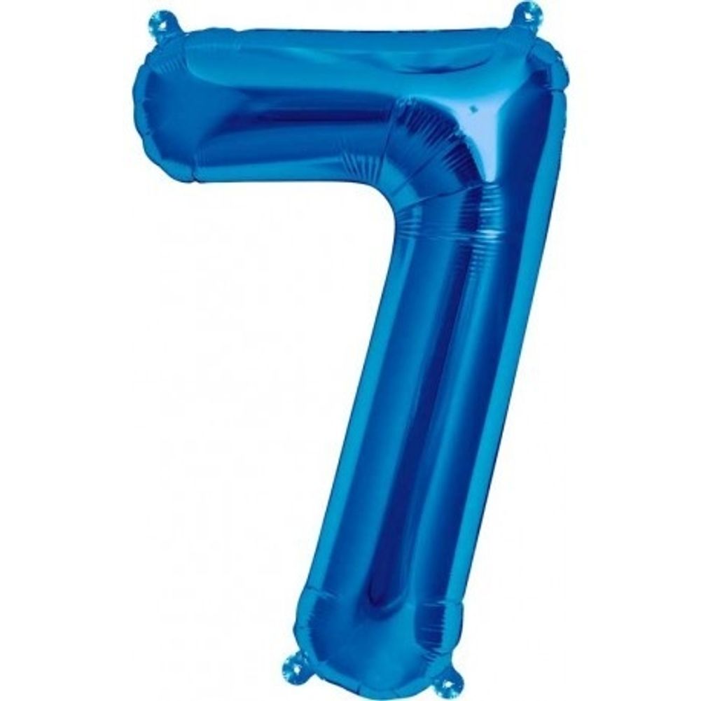 16" Number 7 - Blue