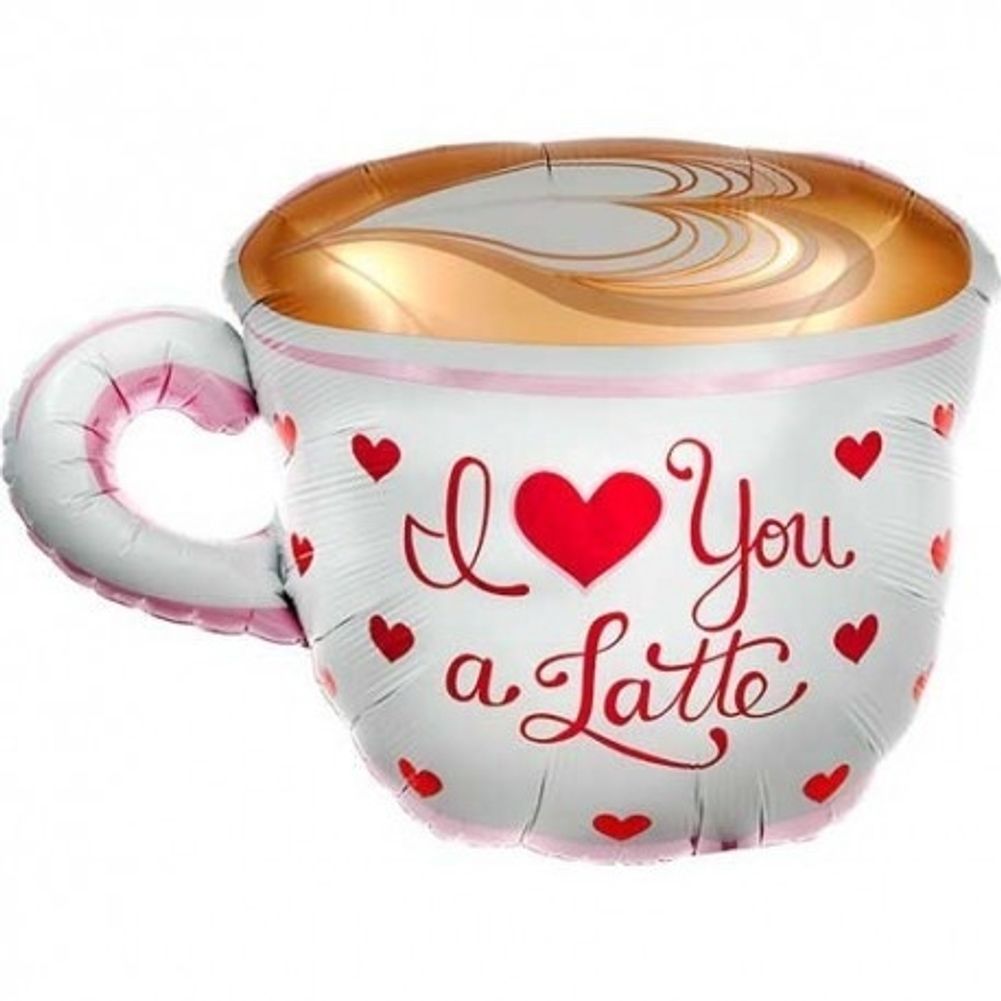 27" Love You a Latte Balloon