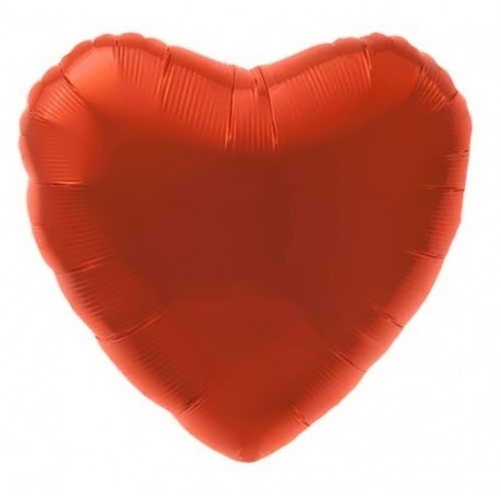 18" Orange Heart