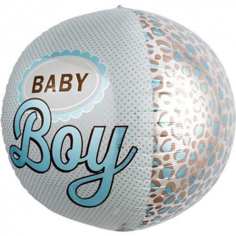 17" 3D Sphere Baby Boy Balloon