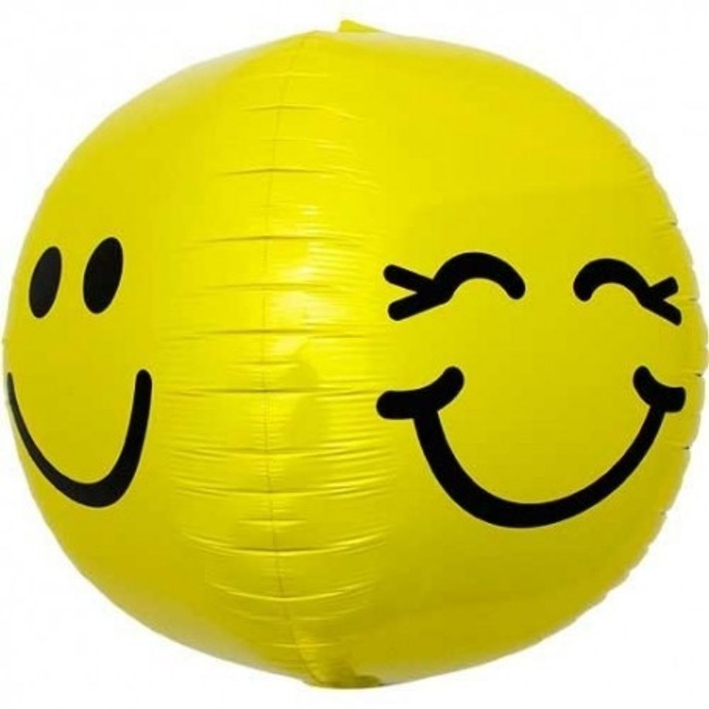 17" Smiley Faces Sphere Balloon