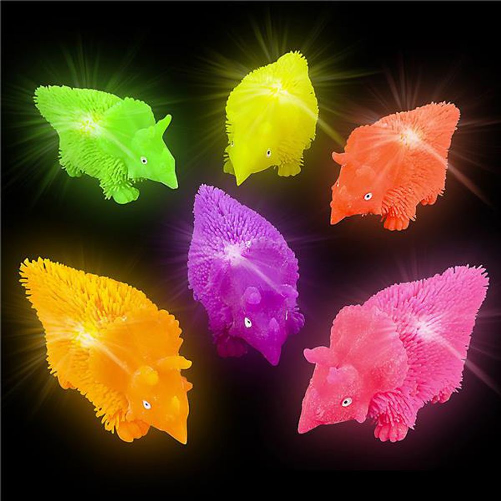 5" Light-up Puffer Triceratops (12ct)