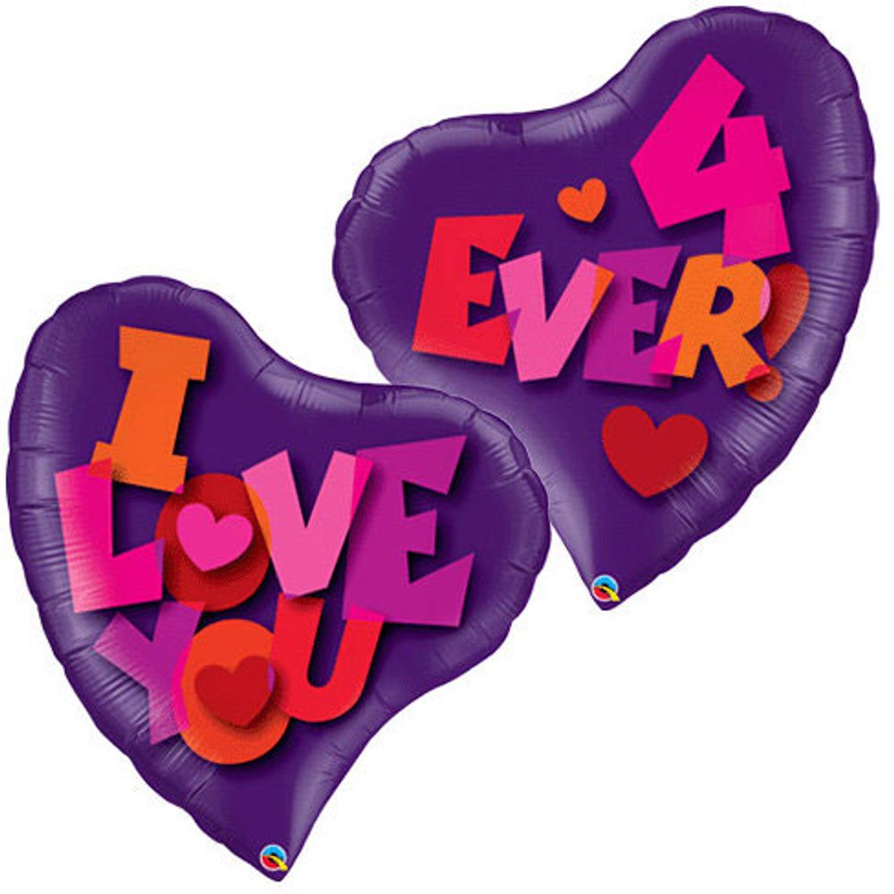 38" I Love You Contempo Heart Helium Shape