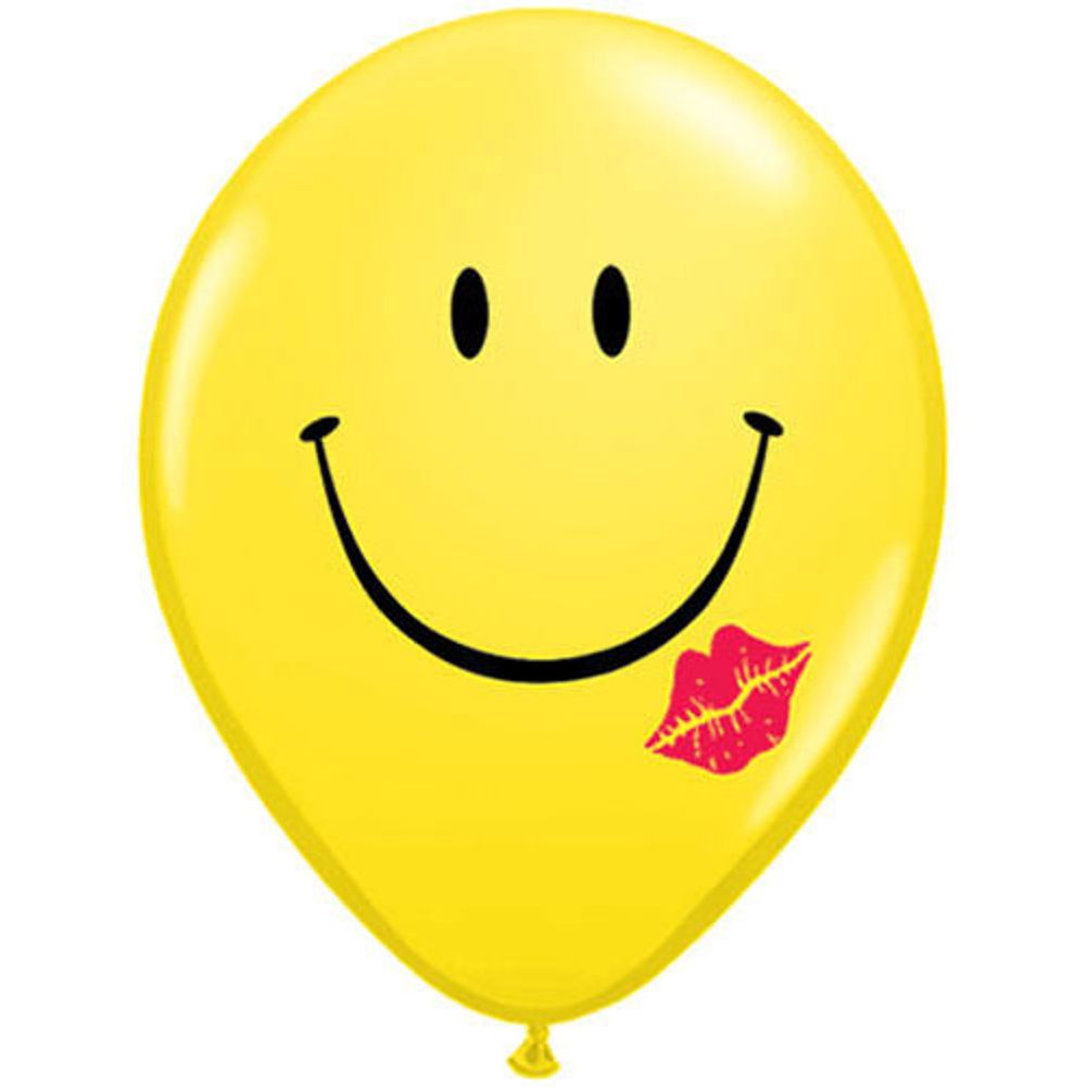 11" A Smile & A Kiss Latex Balloons (10 ct)