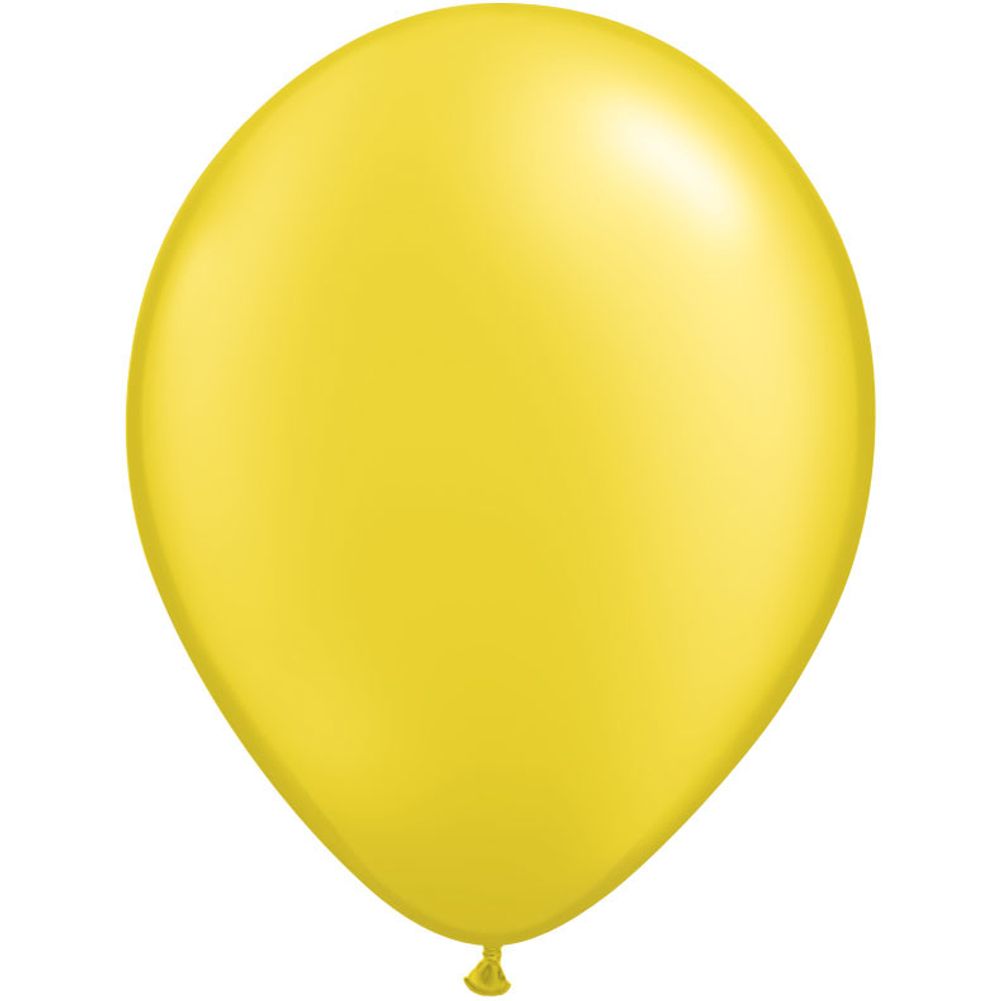 Qualatex 5" Pearlized Citrine Yellow Latex Balloons (100ct)
