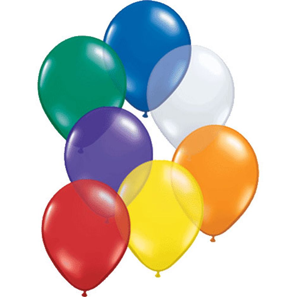 Qualatex 9" Assorted Jewel Tone Latex Balloons (100ct)