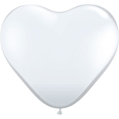Qualatex 11" Diamond Clear Heart Latex Balloons (100ct)